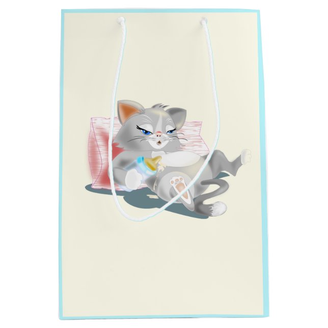 Baby Kitten Gift bag - Your Colors - Text (Front)