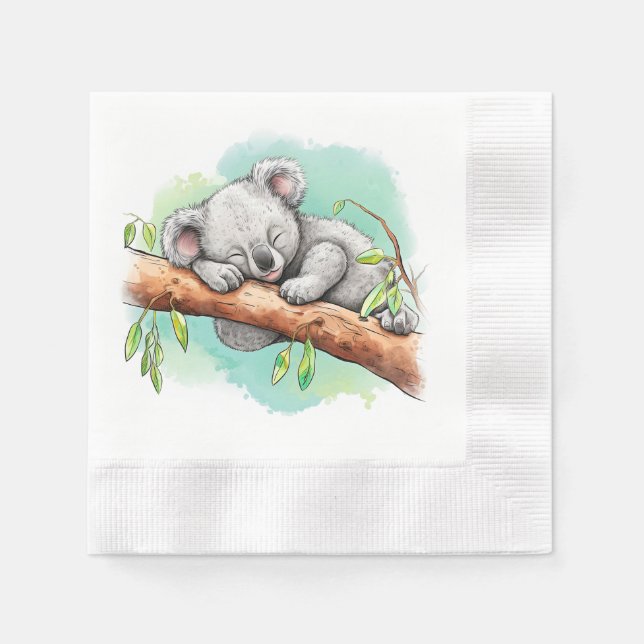 Baby Koala Baby Shower  Napkin (Front)