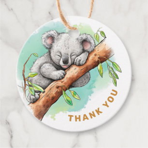 Baby Koala Baby Shower Thank You Favour Tags