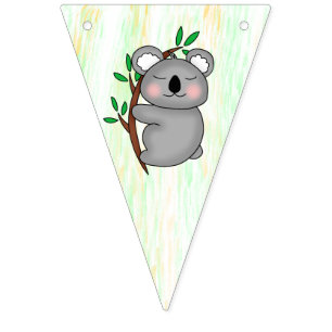 Baby Koala Bear Personalized Baby Shower Bunting Flags