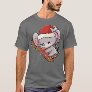 Baby Koala Christmas Tree Light Tangled Pajama Xma T-Shirt