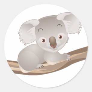Baby Koala Classic Round Sticker