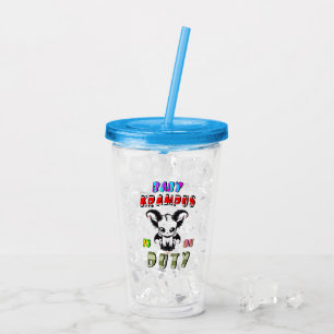 Baby Krampus Is On Duty Acrylic Tumbler