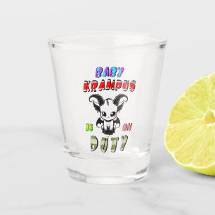 Baby Krampus Is On Duty Shot Glass