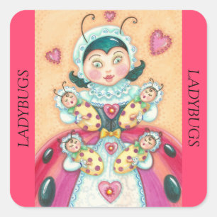 BABY LADYBUG STICKERS Sheet