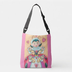 Baby Ladybugs Family CROSS BODY BAG Pink
