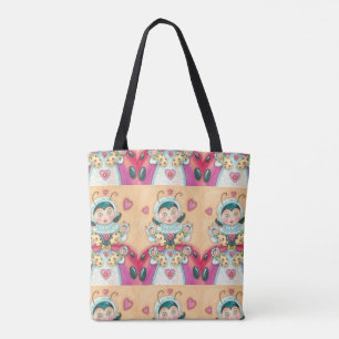 Baby Ladybugs Family TOTE BAG Overall Print
