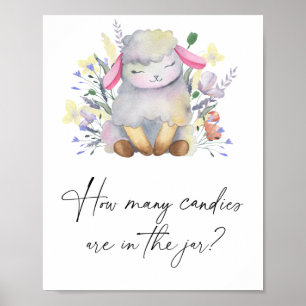 Baby lamb - guess how many candies Poster