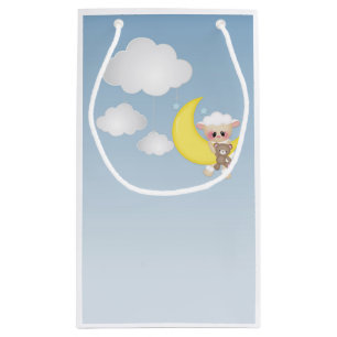 Baby Lamb, Moon and Clouds Small Gift Bag