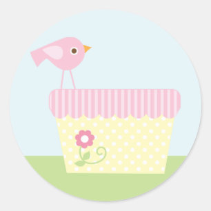 Baby Laundry (pink) Classic Round Sticker