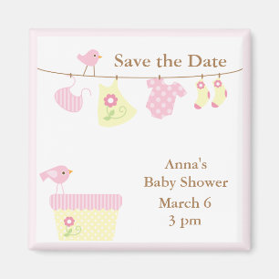 Baby Laundry (pink) Magnet