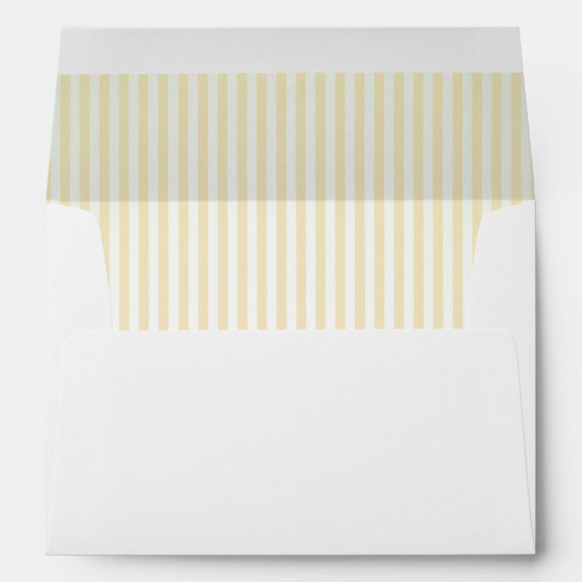 Baby Lemon Striped Lining A7 Envelopes (Back (Bottom))