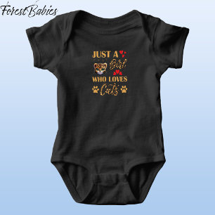 Baby Leopard Animal Print Girl Who Loves Cats, 🐆 Bodysuit