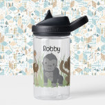 Baby Leopard Monkey Giraffe Add Name Child's Sip Water Bottle<br><div class="desc">Baby Gorilla Monkey Giraffe Add Name Child's Sip Water Bottle</div>