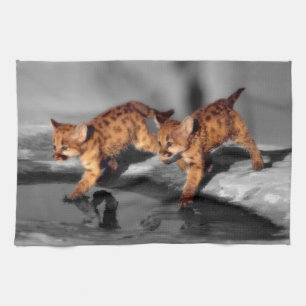 Baby Leopards Kitchen Towel