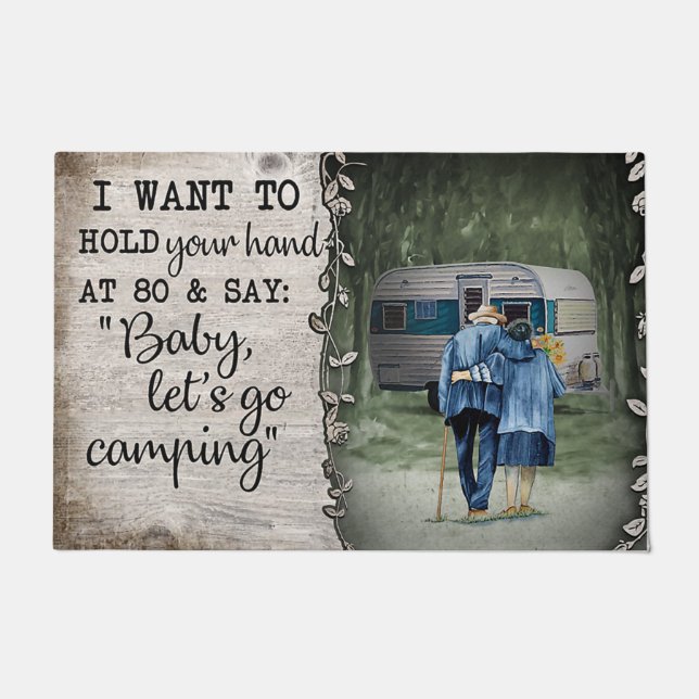 Baby Let's Go Camping Doormat (Front)