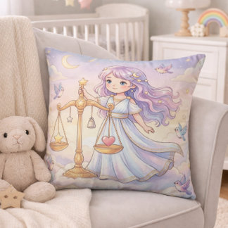 Baby Libra Zodiac Nursery Throw Pillow