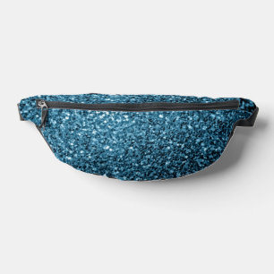 Baby light blue faux glitter sparkles fanny pack