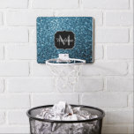 Baby light blue faux glitter sparkles Monogram Mini Basketball Hoop<br><div class="desc">Personalize faux sparkly basketball hoop with your initial and name. Beautiful girly glamourous light blue shiny glitters sparkles. Photo of  baby blue sparkles not actual glitter!</div>