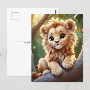 Baby Lion dans la jungle, Carte postale