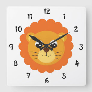 Baby Lion Face Wall Clock