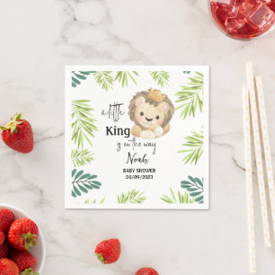baby lion king safari animals Baby Shower Napkin
