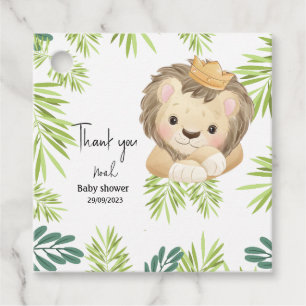 baby lion king safari animals  favour tags