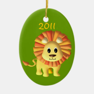 Baby Lion/ Photo Ceramic Ornament