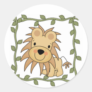Baby Lion T-shirts and Gifts Classic Round Sticker