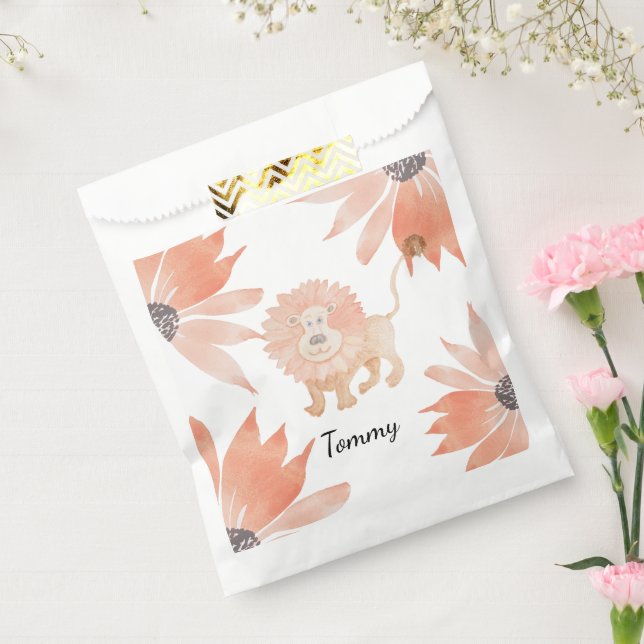 Baby Lion Watercolor Hand-painted Favour Bag (Sealed)