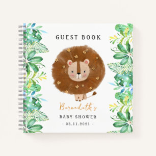Baby Lion Wild Baby Shower Guest Book