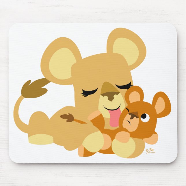 Baby Lion's Bath mousepad (Front)