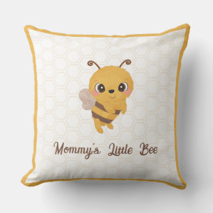 Baby Little Bee Mom to be Throw Pillow
