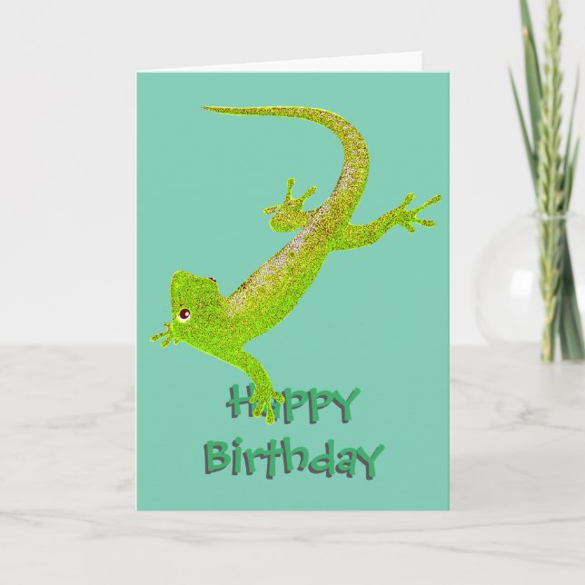 Baby Lizard carte d'anniversaire (Devant)