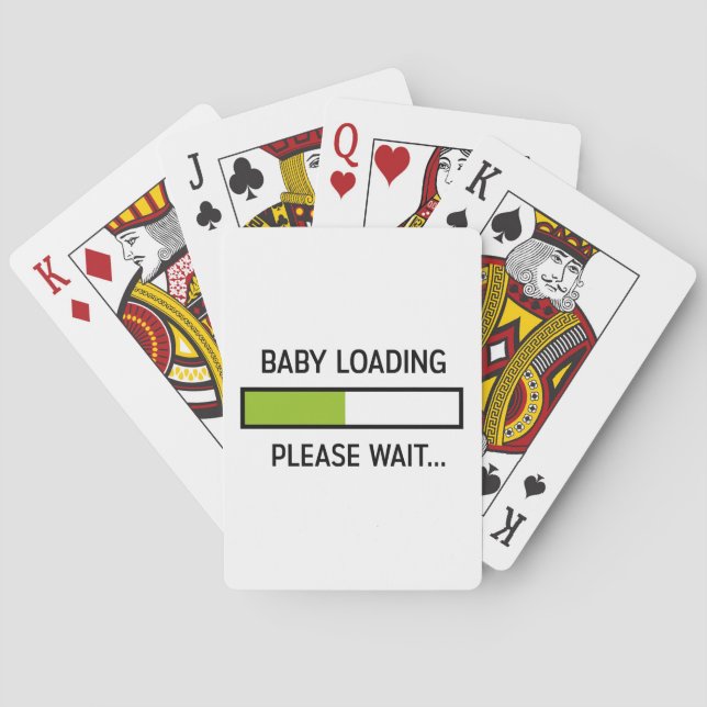 Baby Loading Funny Pregnancy New Mom Gifts Playing Cards (Back)