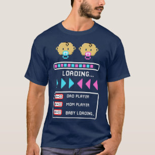 Baby Loading Gaming Dad Gender Reveal Gamer Mom T-Shirt