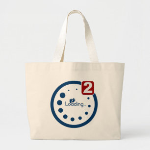 Baby Loading , Twin Notification Large Tote Bag
