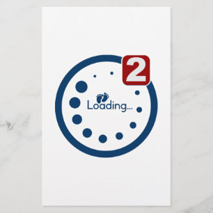 Baby Loading , Twin Notification Stationery