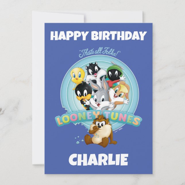 Baby LOONEY TUNES™ Logo | That's All Folks Card (Front)