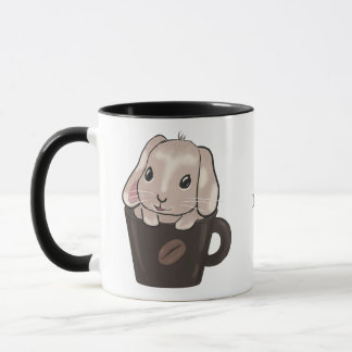 Baby lop bunny in mug