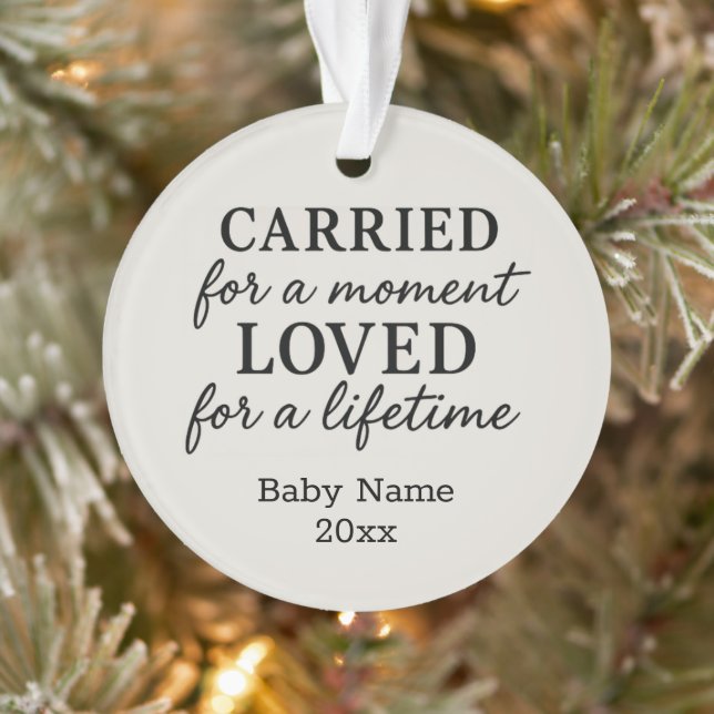 Baby Loss Memorial Simple Ornament (Tree)