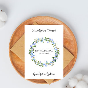 Baby Loss Miscarriage Forget Me Not Remembrance Card