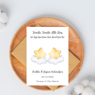 Baby Loss Twins Twinkle Twinkle Little Stars Card