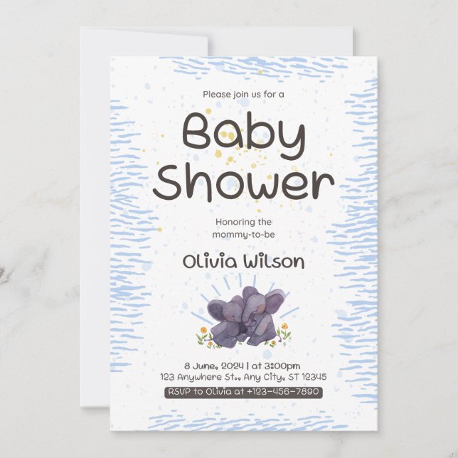Baby Love Celebration Vibes Invitation (Front)