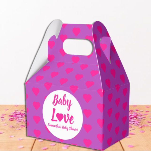 Baby Love Heart Baby Shower Favor Box (Creator Uploaded)