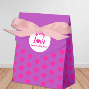Baby Love Heart Baby Shower Favor Box