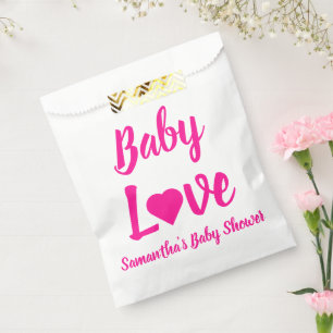 Baby Love Heart Baby Shower Favour Bag