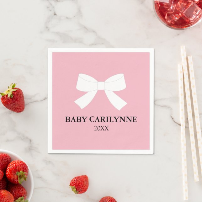BABY Love Pink Shower Personalized Napkins (Insitu)
