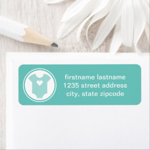 Baby Love Teal Family Return Address