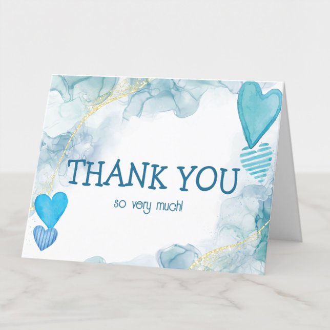 Baby Love Valentine's Theme Thank You Card (Creator Uploaded)